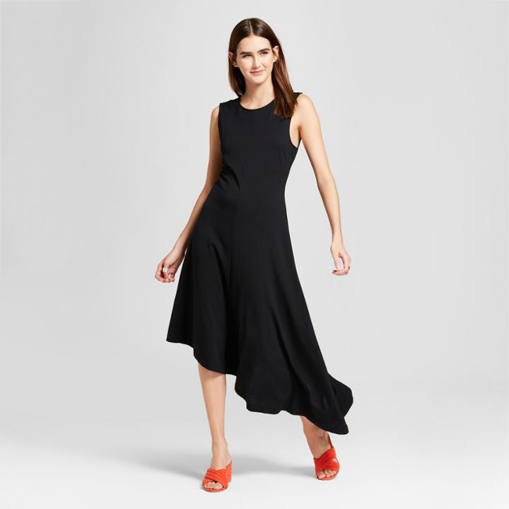 Women's Asymmetric Tank Dress - Mossimo Black