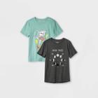 Boys' 2pk Graphic Short Sleeve T-shirt - Cat & Jack Gray/green