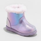 Toddler Girls' Oriole Fleece Ankle Fashion Boots - Cat & Jack Purple