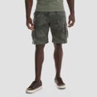 Wrangler Men's Camo Print 10 Twill Cargo Shorts - Dark Green 38, Dark Green Camo