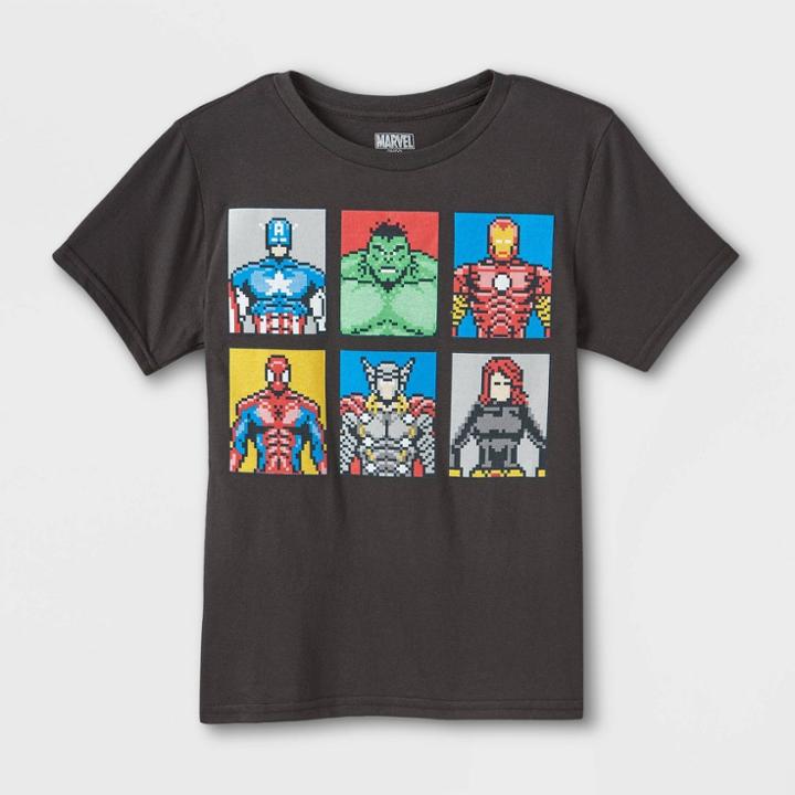 Kids' Marvel Short Sleeve Graphic T-shirt - Black