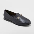 Women's Jelena Wide Width Loafer - A New Day Black 8.5w,