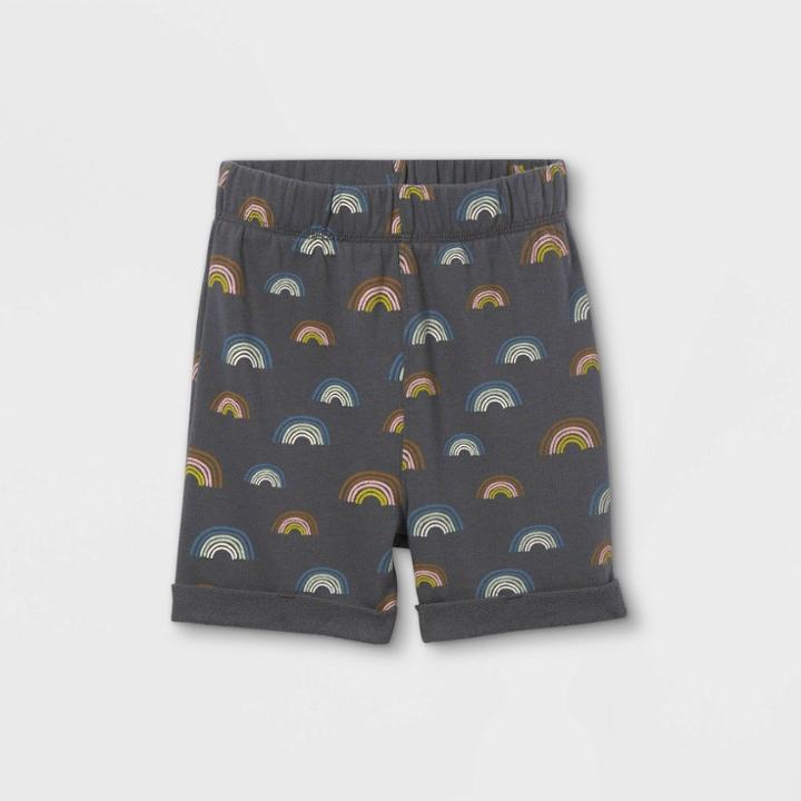 Toddler Boys' Rainbow Pull-on Shorts - Art Class Charcoal Gray