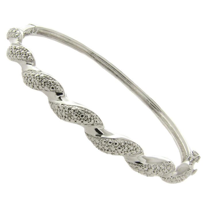 Distributed By Target Diamond Accent Twist Bangle,
