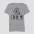 Men's Short Sleeve Brooklyn Unicycle Graphic T-shirt - Awake Heather Gray