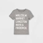 Well Worn Black History Month Toddler Names Short Sleeve Graphic T-shirt - Charcoal Heather