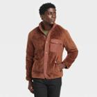 Men's Solid Sherpa Glove Faux Fur Jacket - Goodfellow & Co Brown