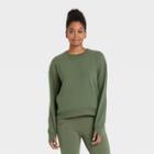 Women's French Terry Crewneck Sweatshirt - All In Motion Olive Gray