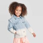 Toddler Girls' Ombre Jean Jacket - Art Class Blue 12m, Toddler Girl's