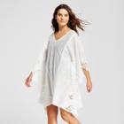 Women's Embroidered Cover Up - Merona White