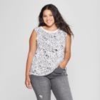 Women's Disney Plus Size Short Sleeve 101 Dalmatians Graphic Tank Top (juniors') White
