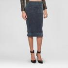 S&p By Standards & Practices Women's Indigo Premium Denim Knit Pencil Skirt - Blue