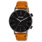Target Simplify The 3300 Men's Leather-band Watch - Black/orange, Orange