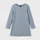 Toddler Girls' Ribbed Long Sleeve Dress - Art Class Blue