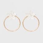 Sugarfix By Baublebar Floral Studs Hoop Earrings - White, Infant Girl's
