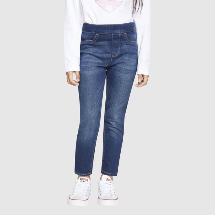 Levi's Girls' Pull-on Mid-rise Jeggings - Mandolin Dark Wash 4, Mandolin Dark Blue