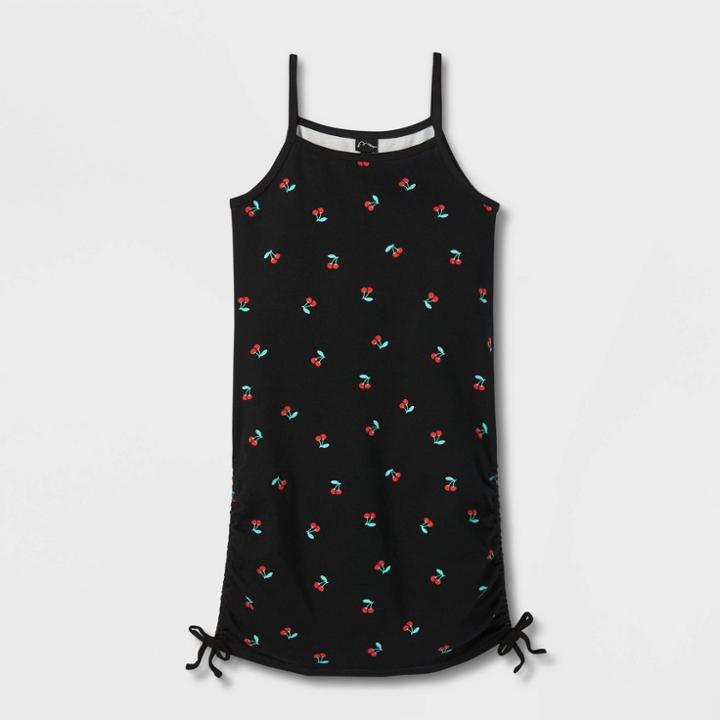 Girls' Side Cinch Tank Dress - Art Class Black