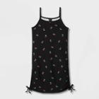 Girls' Side Cinch Tank Dress - Art Class Black