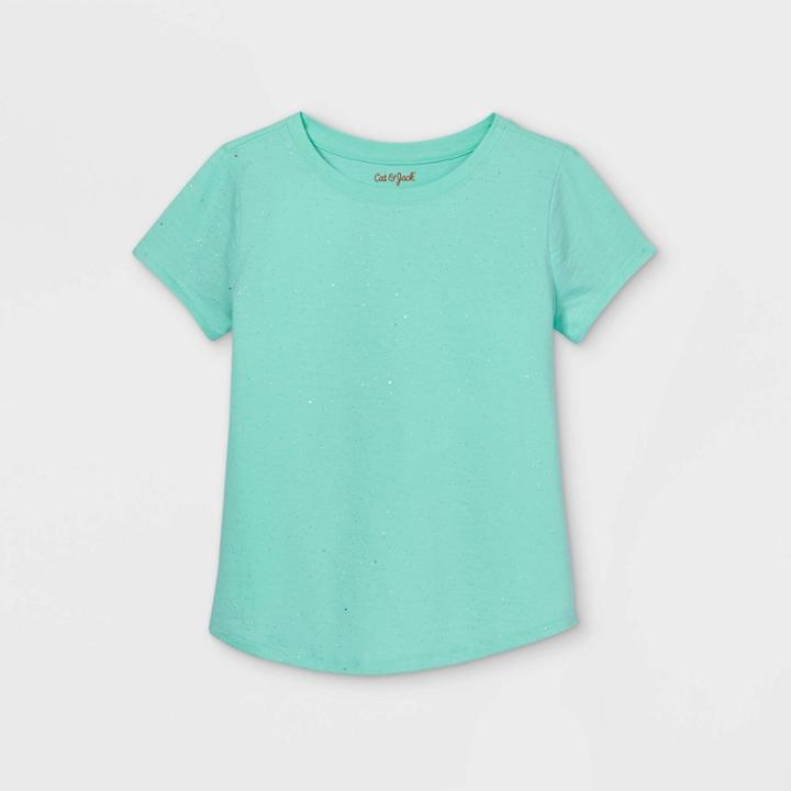 Girls' Sparkle Short Sleeve T-shirt - Cat & Jack