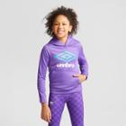 Umbro Girls' Fleece Logo Pullover Hoodie - Purple