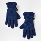 Kids' Spacedye Fleece Gloves - All In Motion Navy Blue