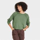 Women's Long Sleeve Sensory Friendly T-shirt - Universal Thread Dark Green