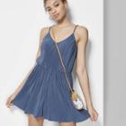 Women's Strappy V-neck Rib-knit Romper - Wild Fable