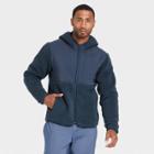 Men's Sherpa Fleece Full Zip Sweatshirt - All In Motion Navy