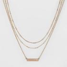 Sugarfix By Baublebar Layered Necklace With Bar - Gold, Women's