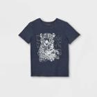 Boys' Short Sleeve Cheetah Interactive Graphic T- Shirt - Cat & Jack Navy