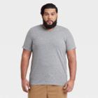 Men's Tall Pinstripe Regular Fit Short Sleeve V-neck T-shirt - Goodfellow & Co Gray