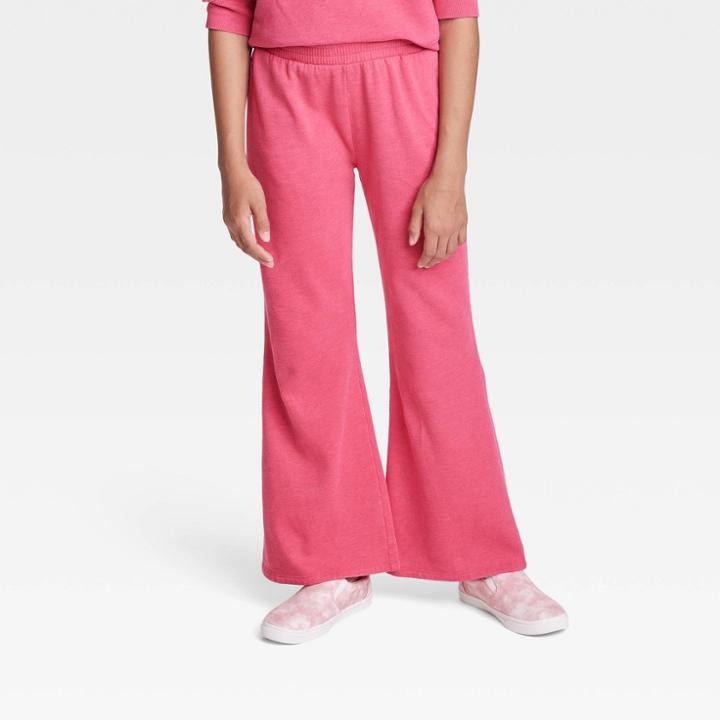 Girls' Flare Sweatpants - Art Class Red