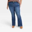 Women's Plus Size High-rise Bootcut Jeans - Knox Rose Dark Wash