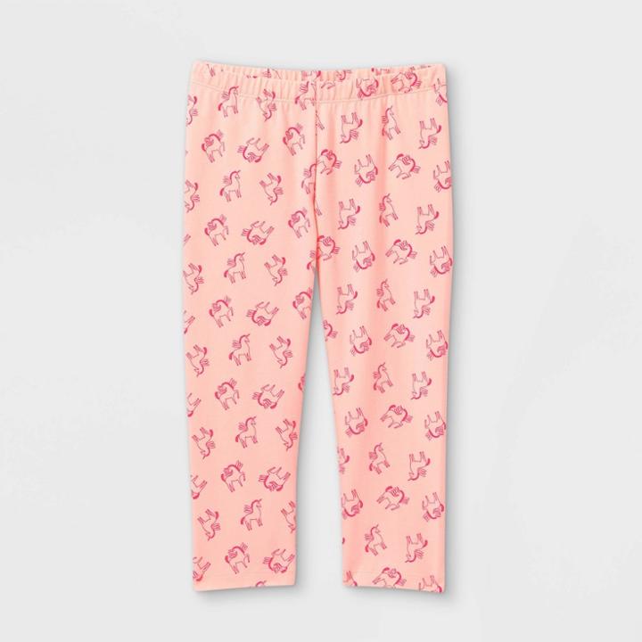 Girls' Unicorn Capri Leggings - Cat & Jack Pink