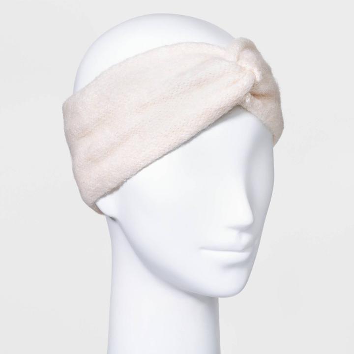 Women's Knit Headband Mittens - Universal Thread Cream, Ivory