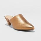 Women's Lora Cone Heeled Mule Pumps - Universal Thread Bronze