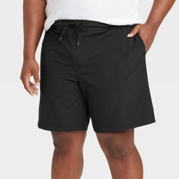 Men's Big & Tall 9 E-board Swim Shorts - Goodfellow & Co Black