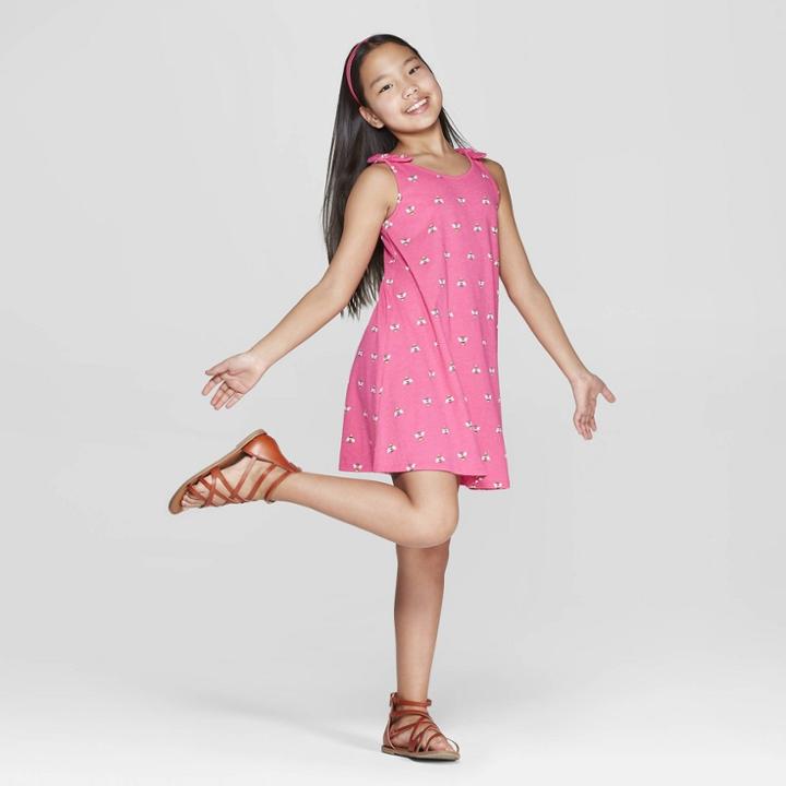 Girls' Tank Knit Dress - Cat & Jack Bright Pink