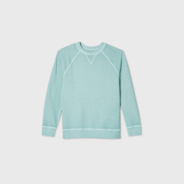 Kids' French Terry Pullover Sweatshirt - Cat & Jack Teal