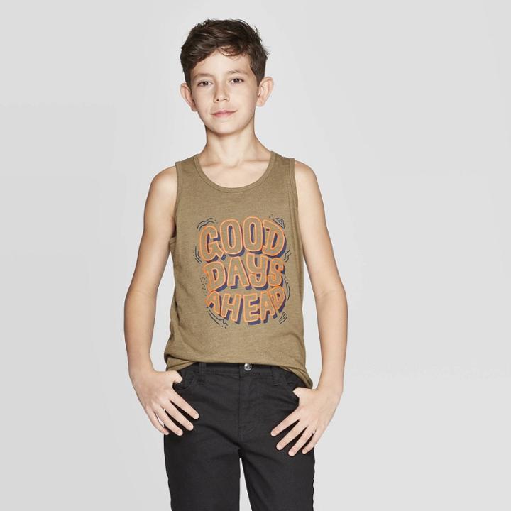 Boys' Good Days Ahead Tank Top - Cat & Jack Olive