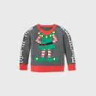 Well Worn Toddler Girls' Elfie Ugly Christmas Sweater - Gray