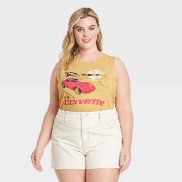 Women's Plus Size Corvette Muscle Graphic Tank Top -