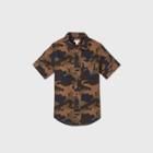 Boys' Short Sleeve Button-down Poplin Plaid Shirt - Cat & Jack Green