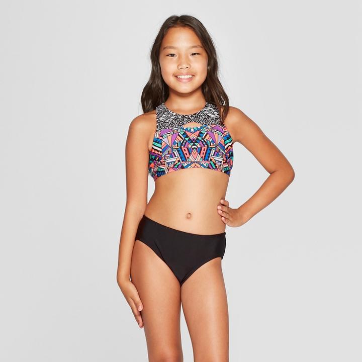 Girls' Kaleidoscope Bikini Set - Art Class Black