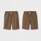 Boys' Pull-on Woven Shorts - Cat & Jack Dark Khaki Xs, Boy's, Beige