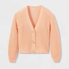 Girls' Button-front Cardigan - Cat & Jack Light Peach