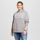 Women's Plus Size I Just Want To Hang With My Dog Graphic Hoodie - Fifth Sun (juniors') - Gray