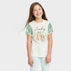 Girls' Spirit Riding Free Sequin St. Patrick's Day Short Sleeve Graphic T-shirt - White
