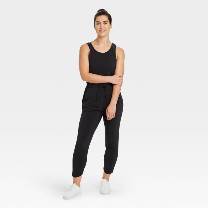 Women's Stretch Woven Jumpsuit - All In Motion Black