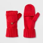 Women's Flip Top Gloves - A New Day Red